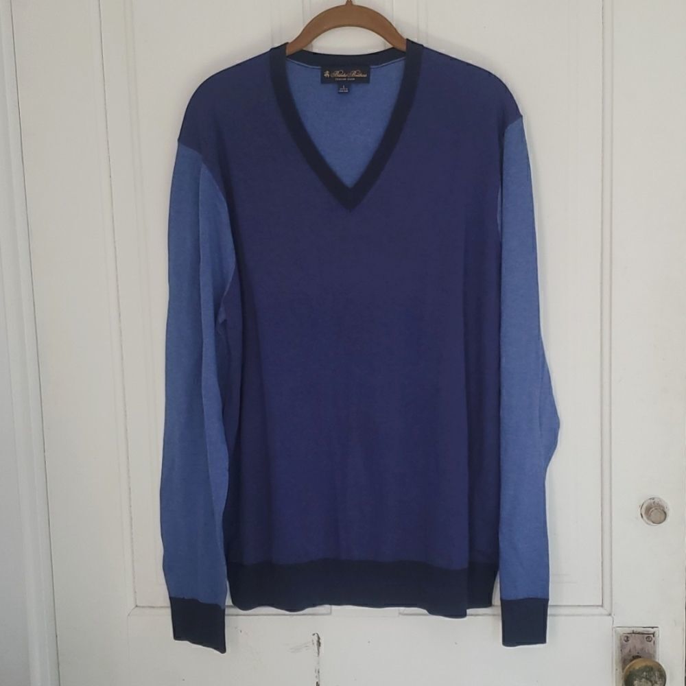 Brooks Brother Silk Blend Vneck Sweater
